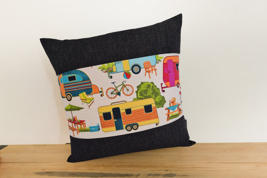 Kiwiana Cushion Cover - Ebony Border # 2