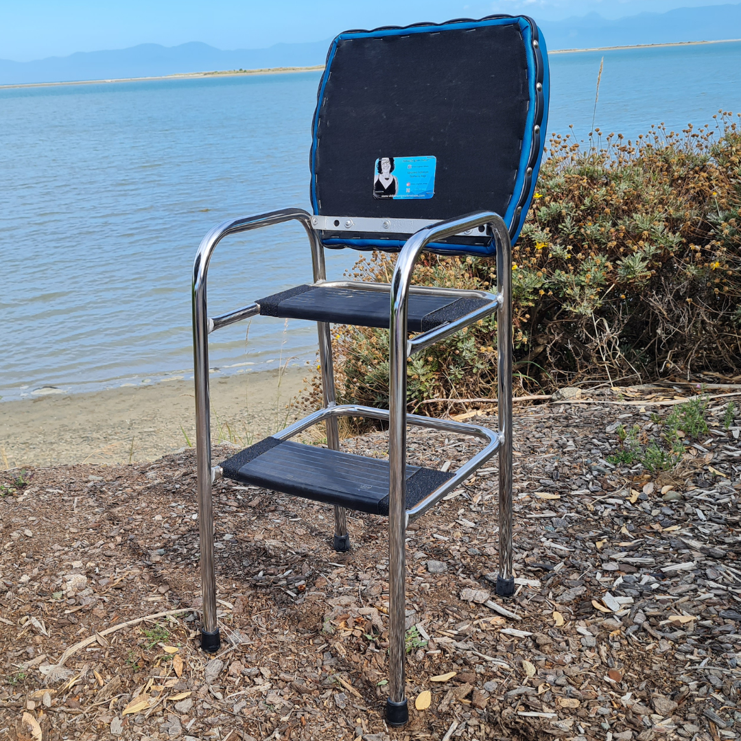Retro Chrome Step Stool - Seat
