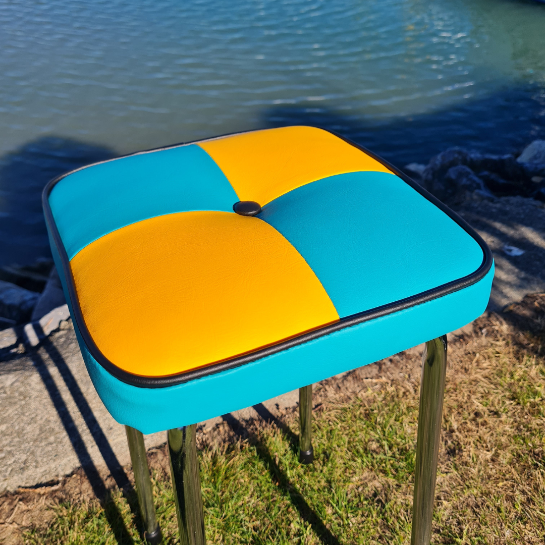 Retro Chrome Stool - Seat