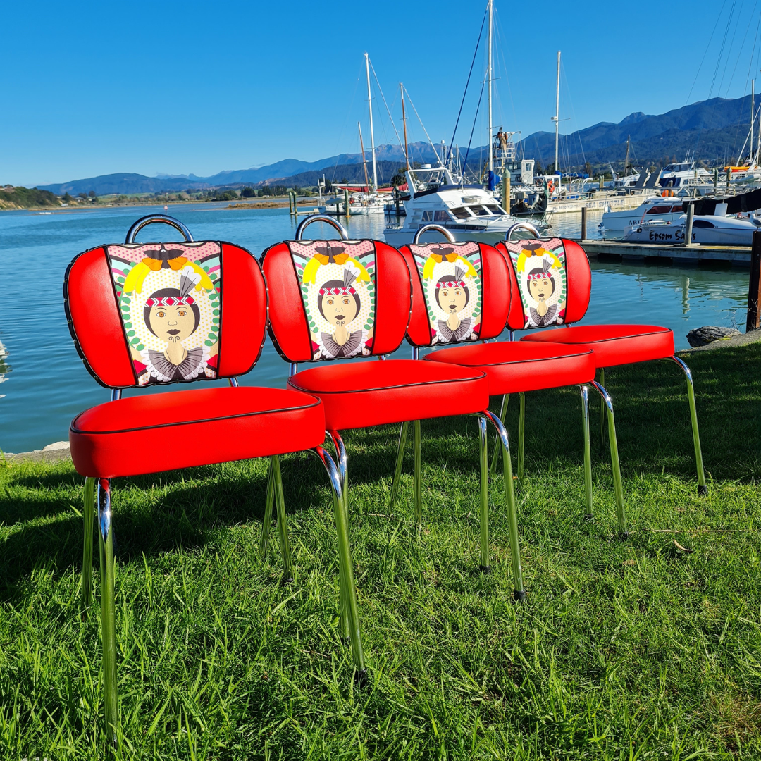 Wahine Retro Kitchen Chair's - Set of 4