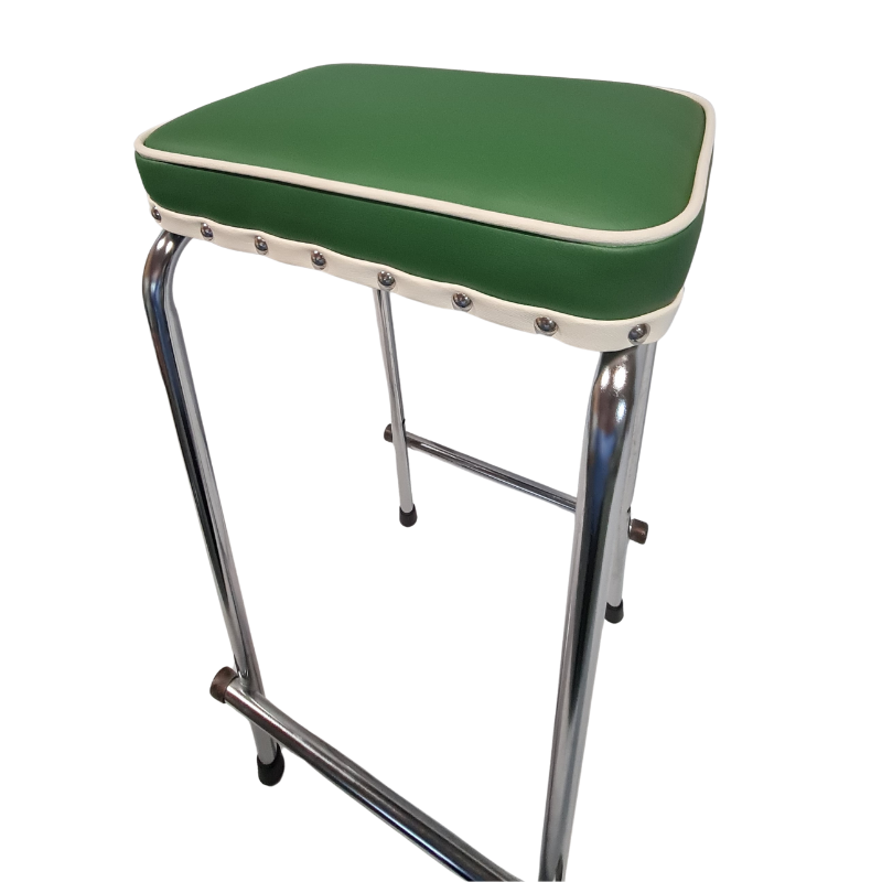 Retro Chrome Stool - Seat TALL