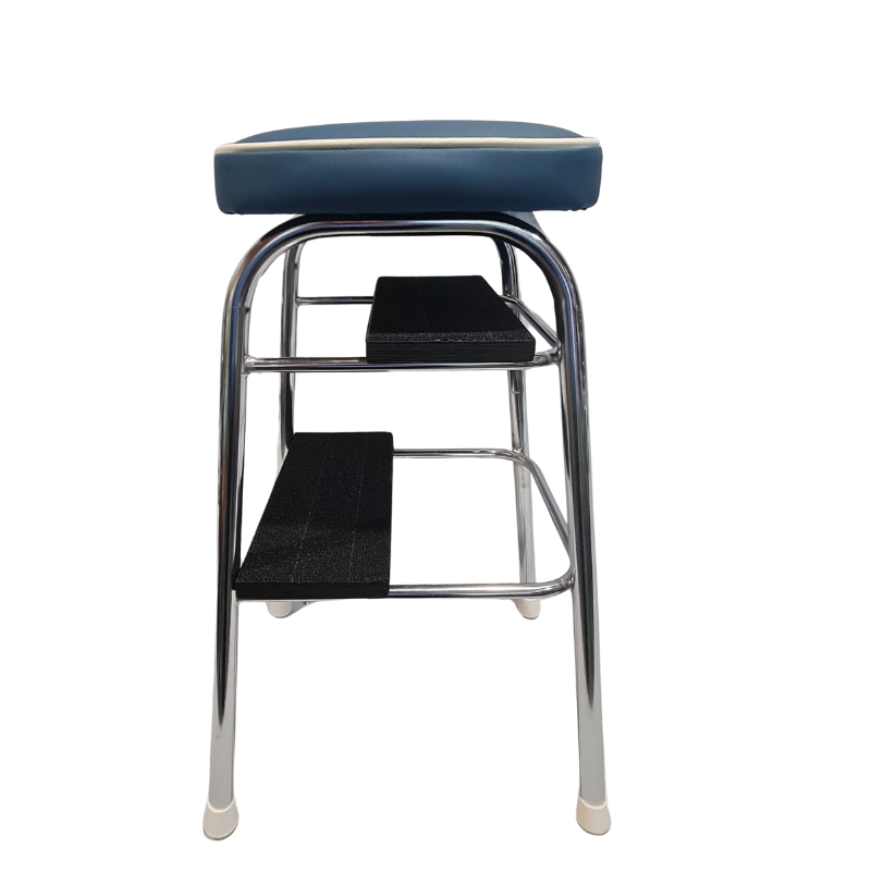 Retro Chrome Step Stool - Seat