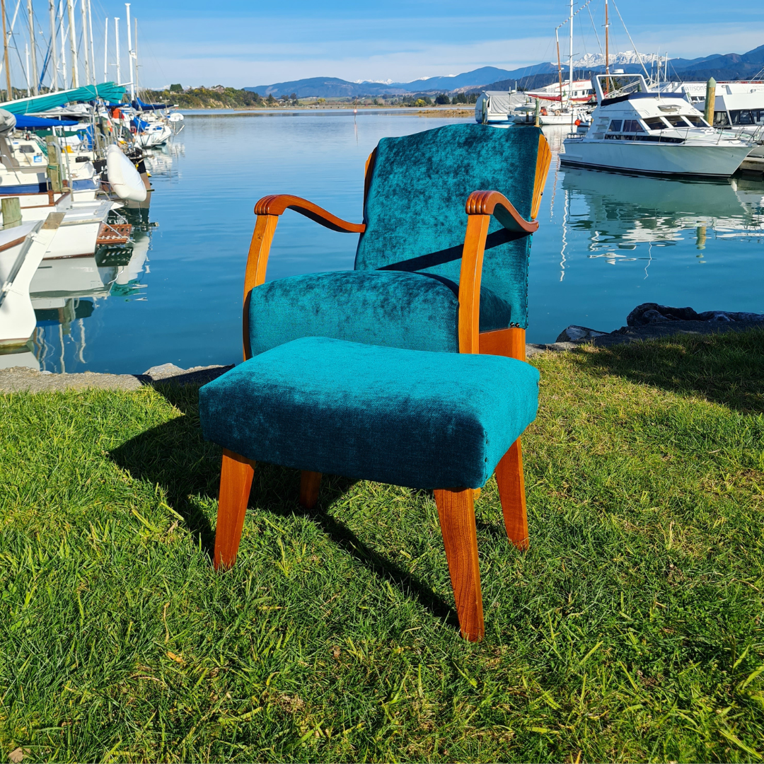 Deco Armchair - 1950's and Footstool