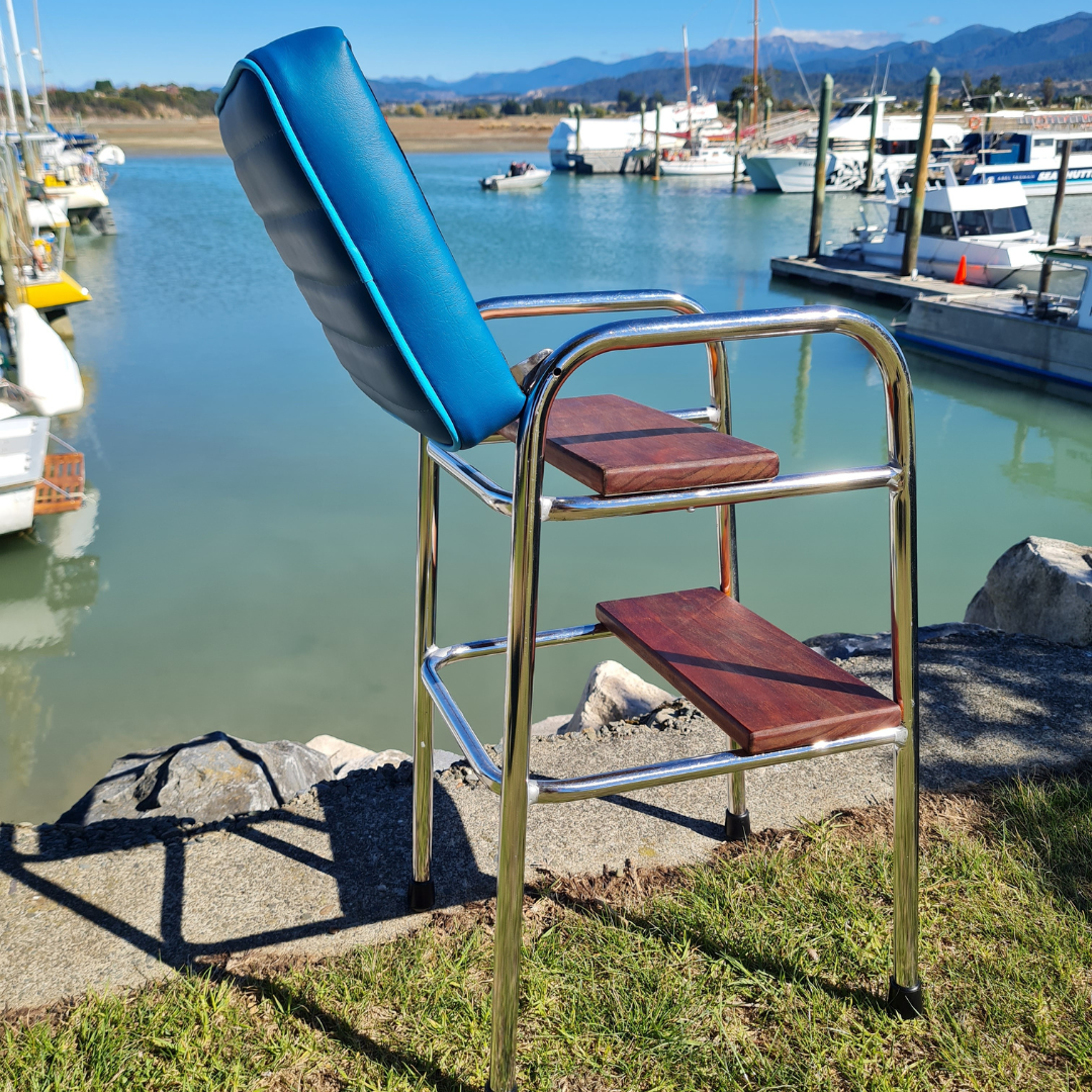 Retro Chrome Step Stool - Seat