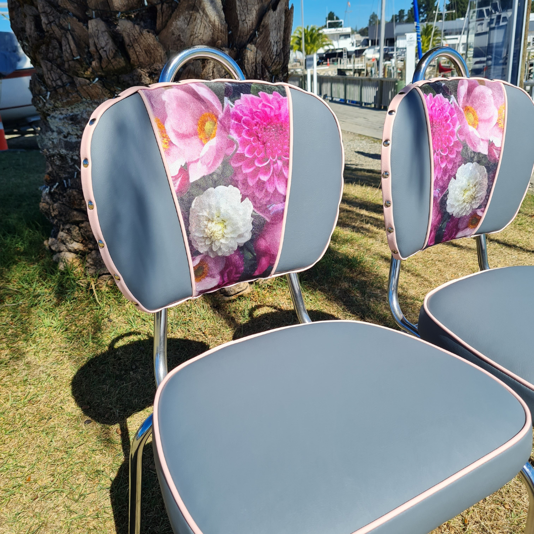 Dahlia Chrome "Chairs PAIR"