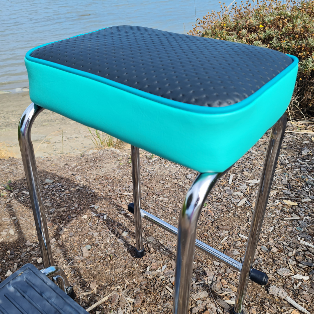 Retro Chrome Step Stool - Seat