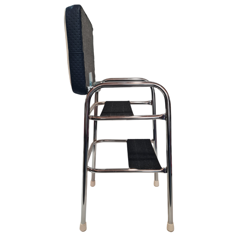 Retro Chrome Step Stool - Seat