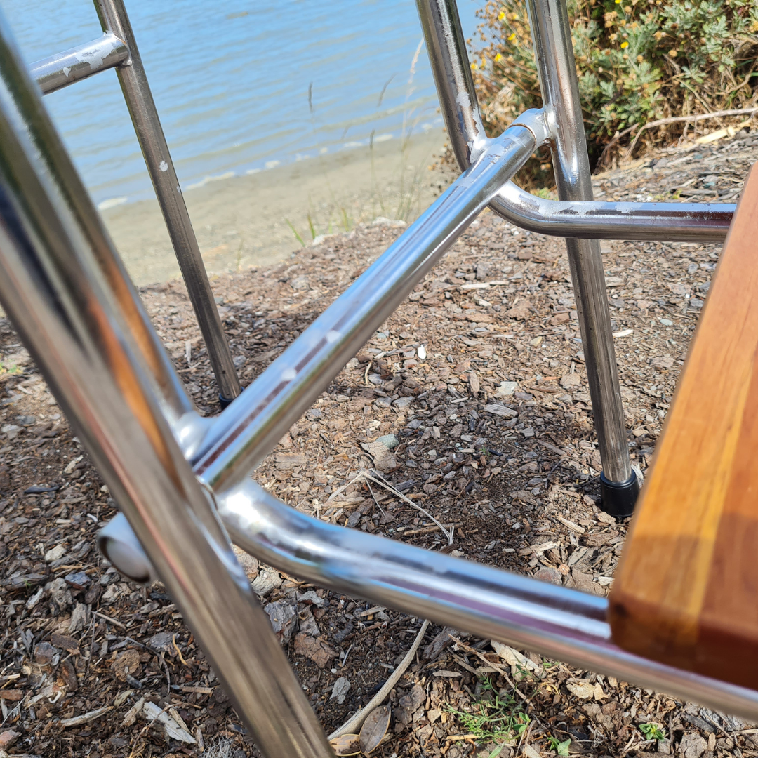 Retro Chrome Step Stool - Seat