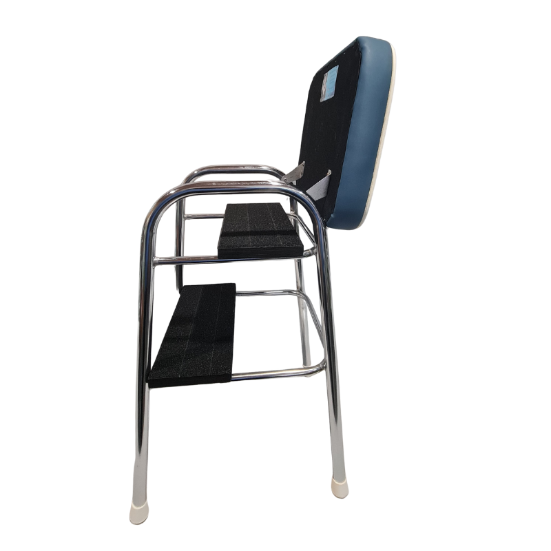 Retro Chrome Step Stool - Seat