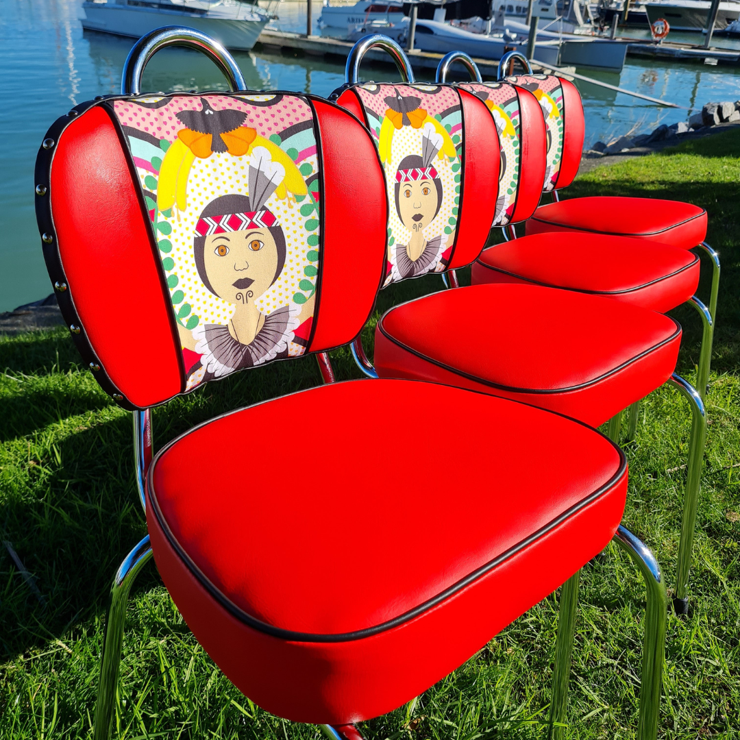 Wahine Retro Kitchen Chair's - Set of 4