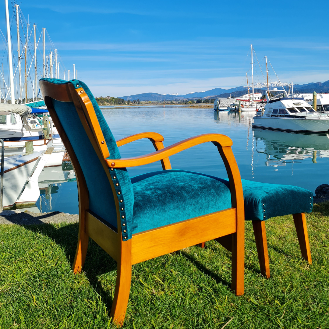 Deco Armchair - 1950's and Footstool