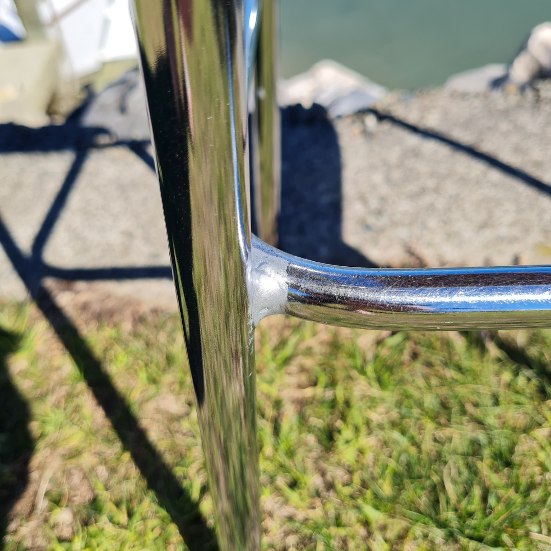 Retro Chrome Step Stool - Seat