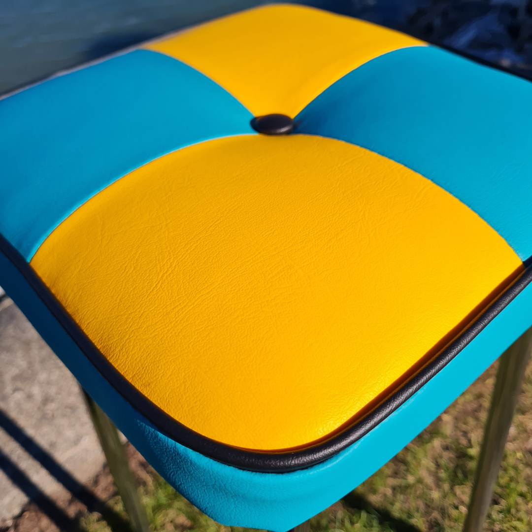 Retro Chrome Stool - Seat