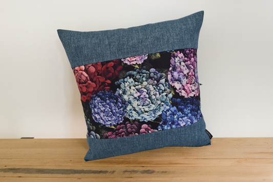 Hydrangea Cushion Cover - Ocean Border - # 3