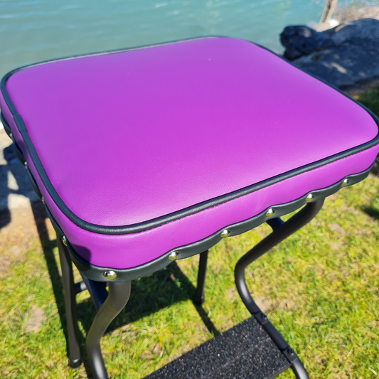 Retro Painted Step Stool - Seat Purple