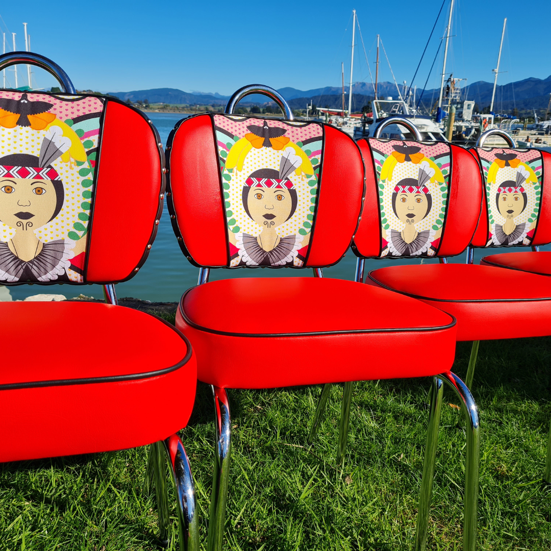 Wahine Retro Kitchen Chair's - Set of 4