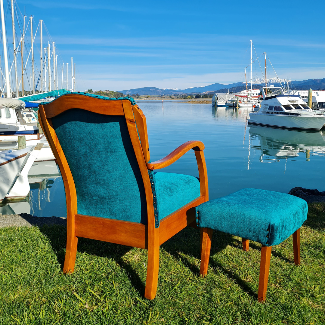 Deco Armchair - 1950's and Footstool