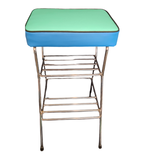 Retro Chrome Step Stool - Seat