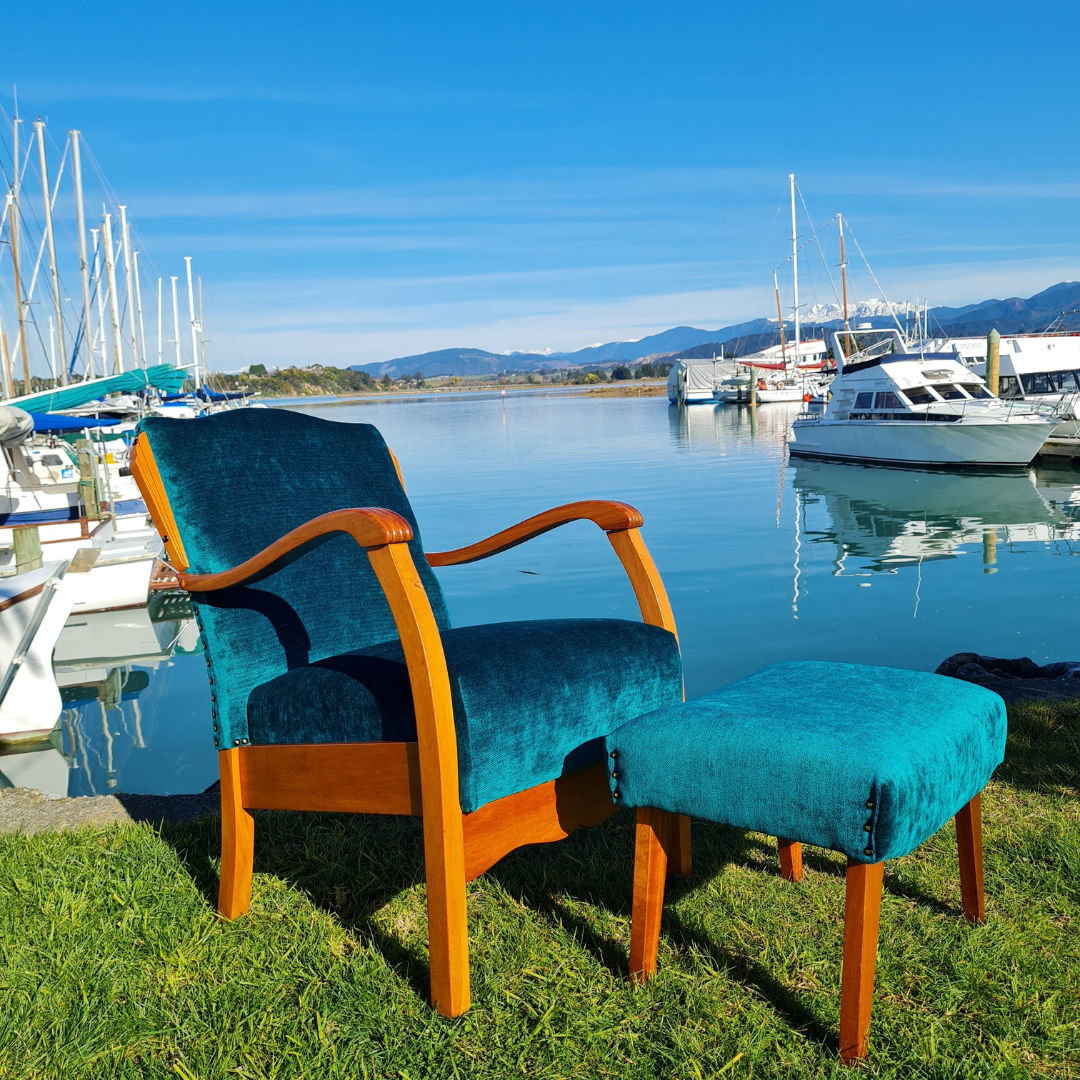 Deco Armchair - 1950's and Footstool