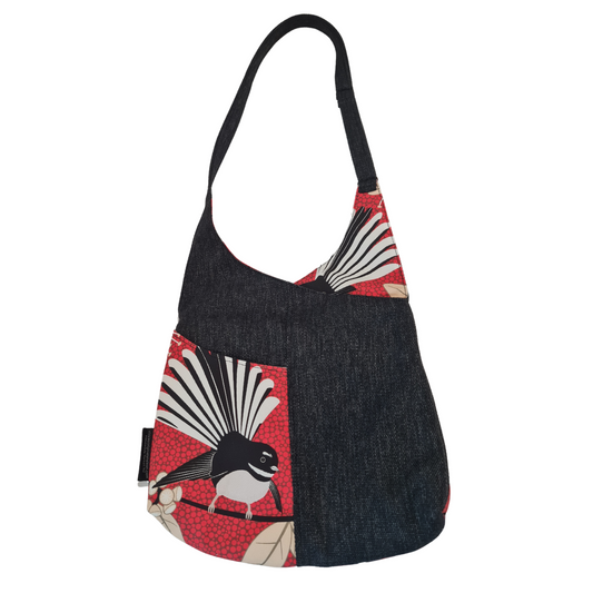 Crossbody Bag  - Fantail / Pīwakawaka Black