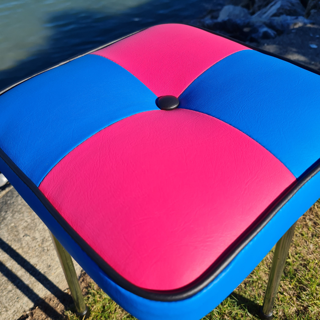 Retro Chrome Stool - Seat