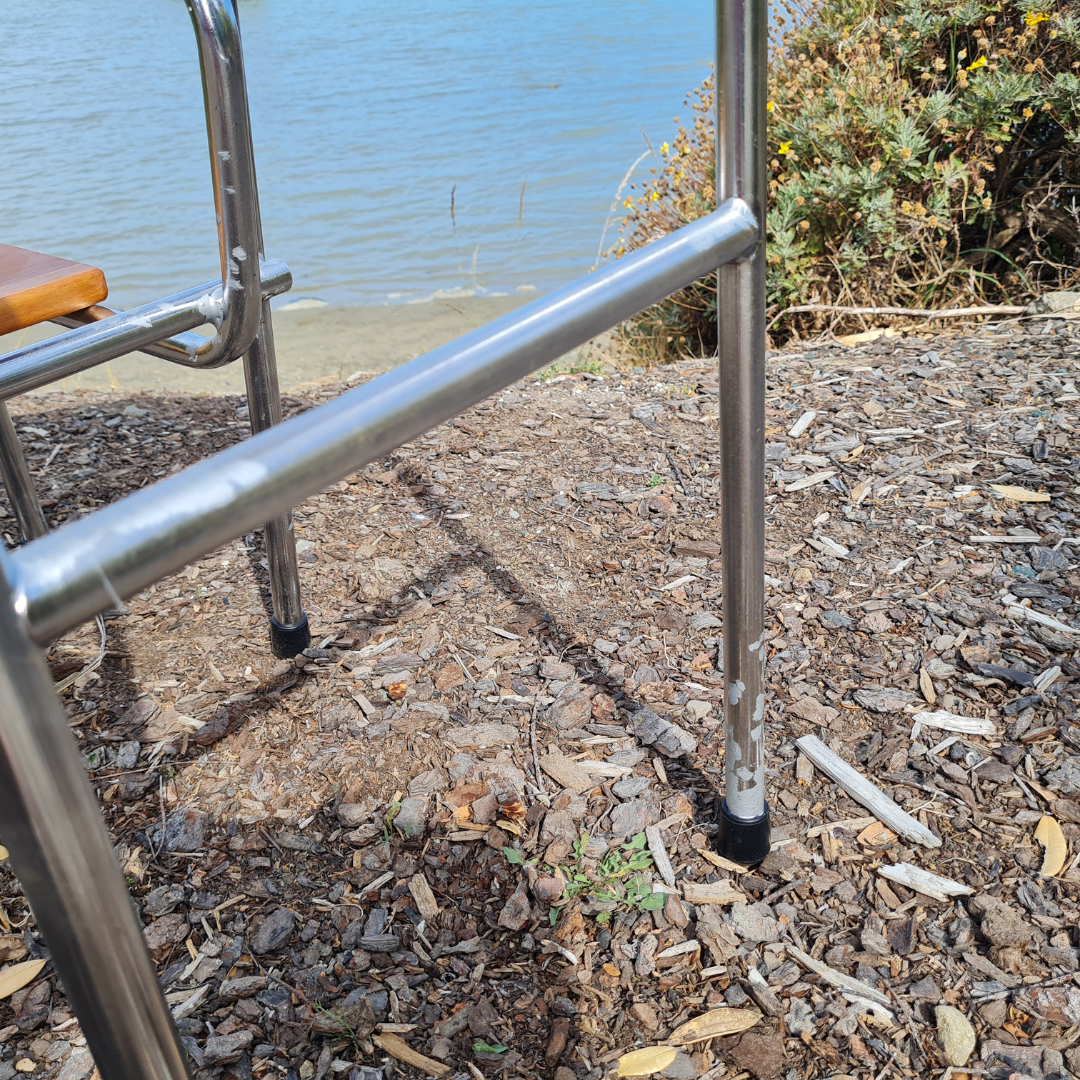 Retro Chrome Step Stool - Seat