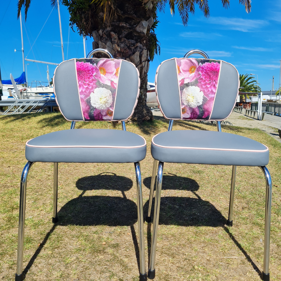 Dahlia Chrome "Chairs PAIR"
