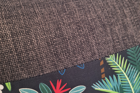 Nikau Fauna Cushion Cover - Slate Border - #1