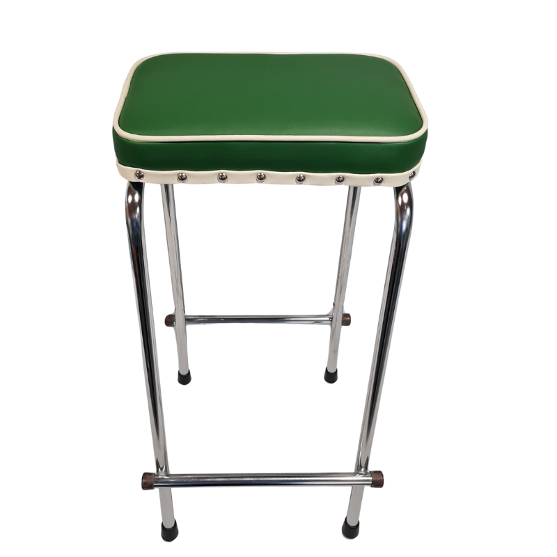 Retro Chrome Stool - Seat TALL