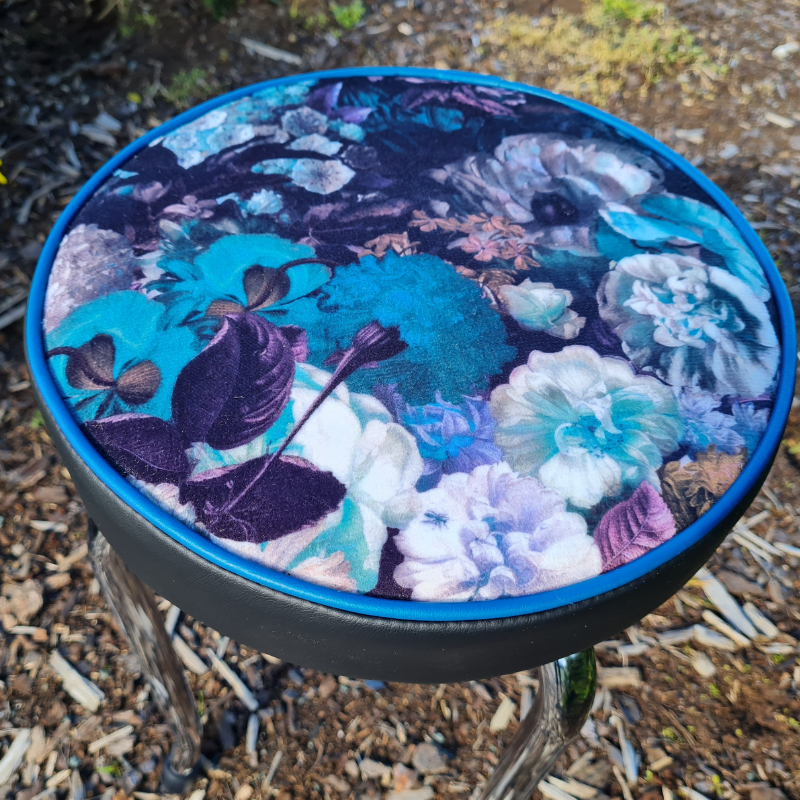 Retro Chrome Stool - Seat