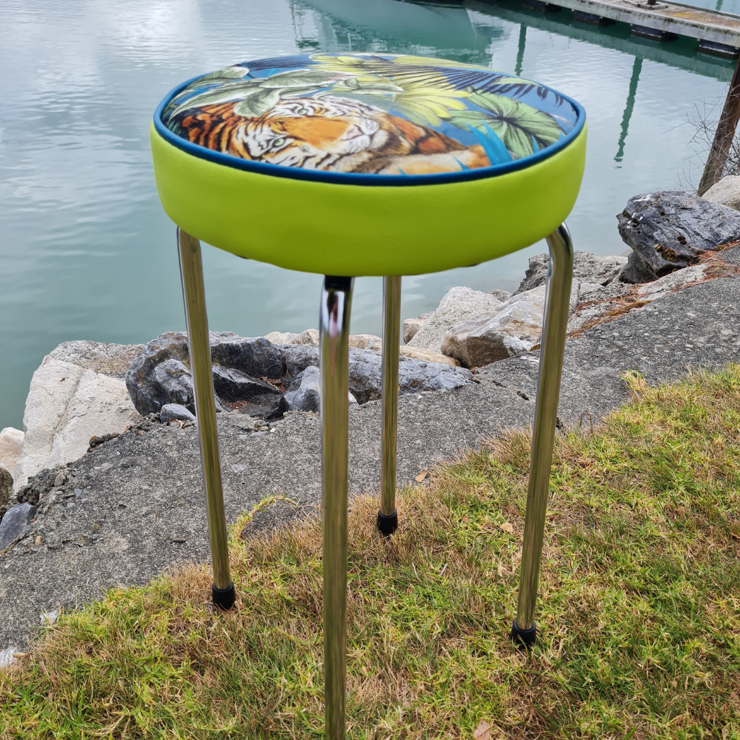 Retro Chrome Stool - Seat