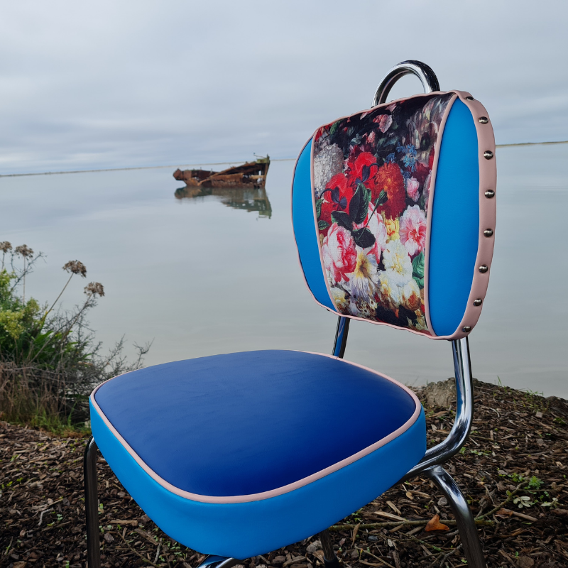 Retro Kitchen Chair's- Flower bomb set of 6