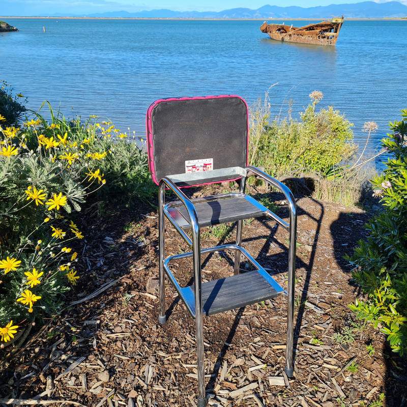 Retro Chrome Stool - Seat
