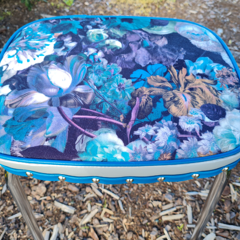 Retro Chrome Stool - Seat