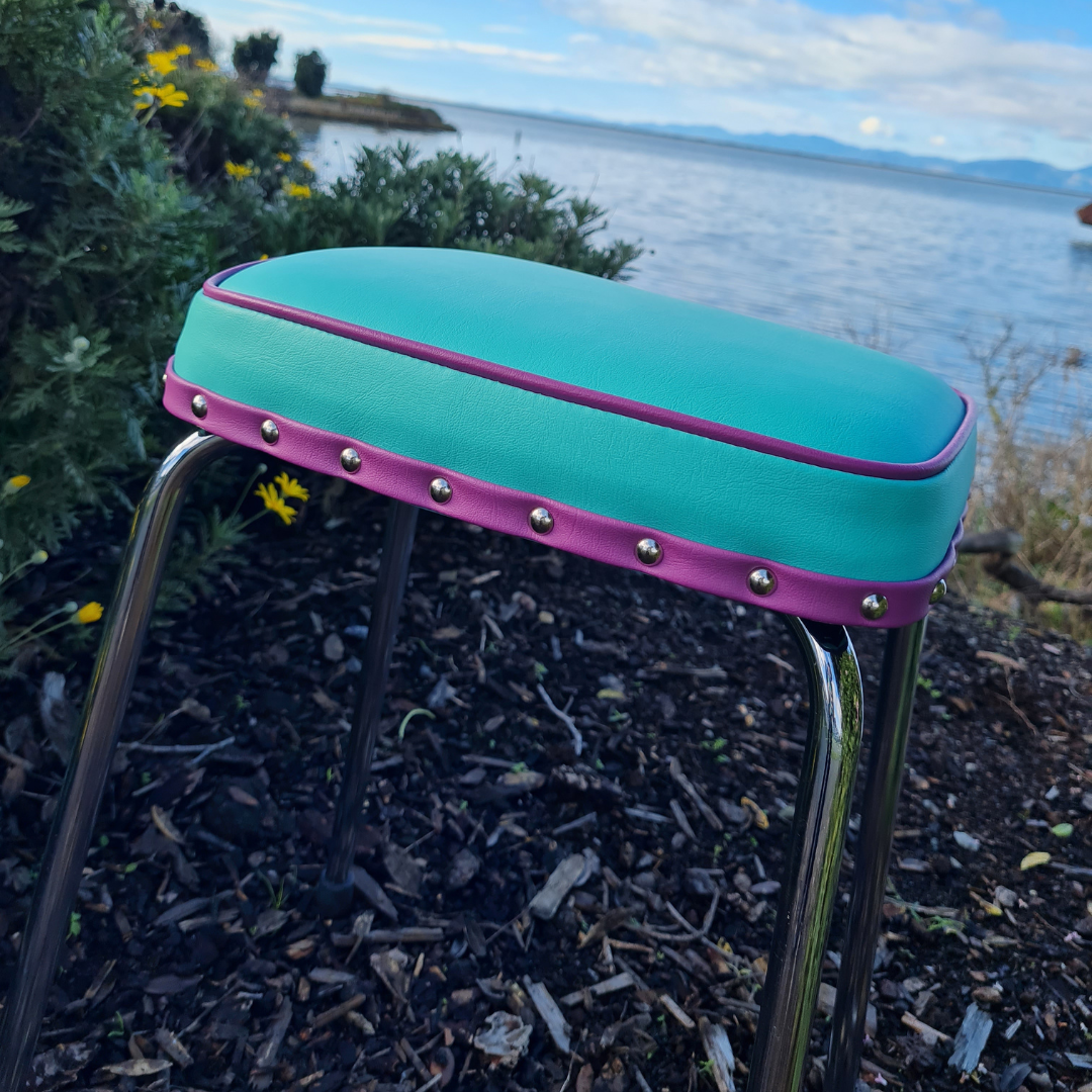 Retro Chrome Stool - Seat