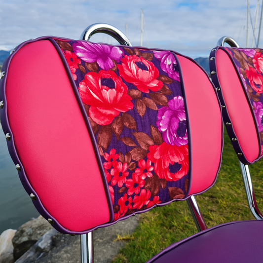 Retro Kitchen Chair's - Florals - Pair