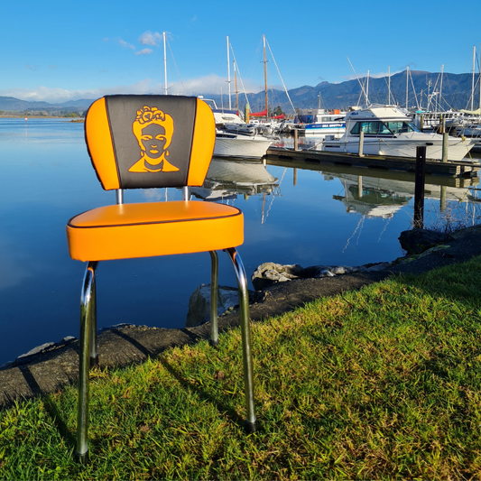 Retro Kitchen Chair - Frida Kahlo tribal design