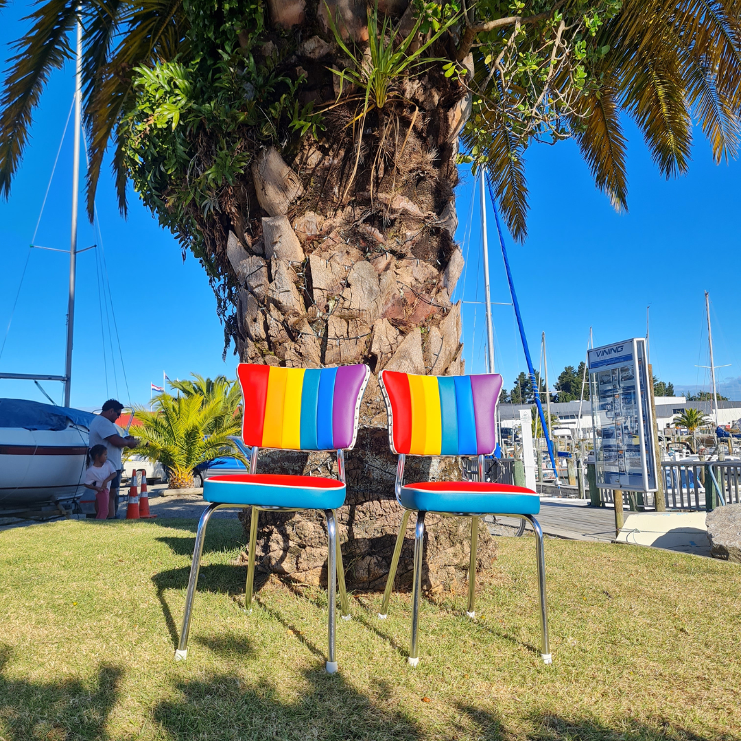 Rainbow Retro Kitchen Chair's - Pair