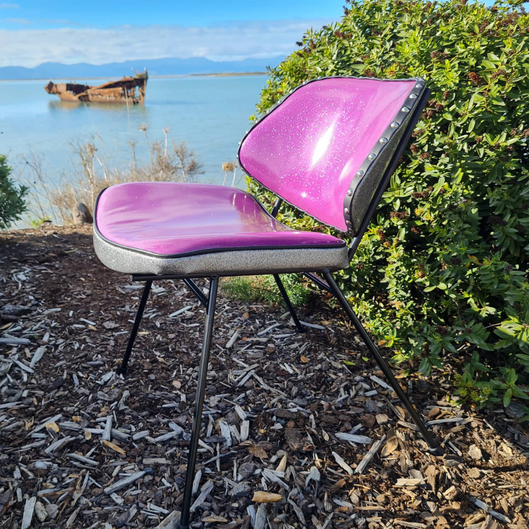 Retro Space Chair and Reversible Groovy Back Circle.