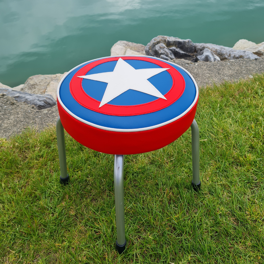 Retro Chrome Short Stool - Child's Seat