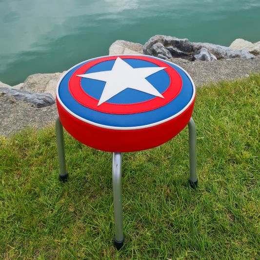 Retro Chrome Short Stool - Child's Seat