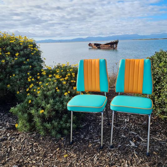 Retro Kitchen Chair's - High backed - Pair