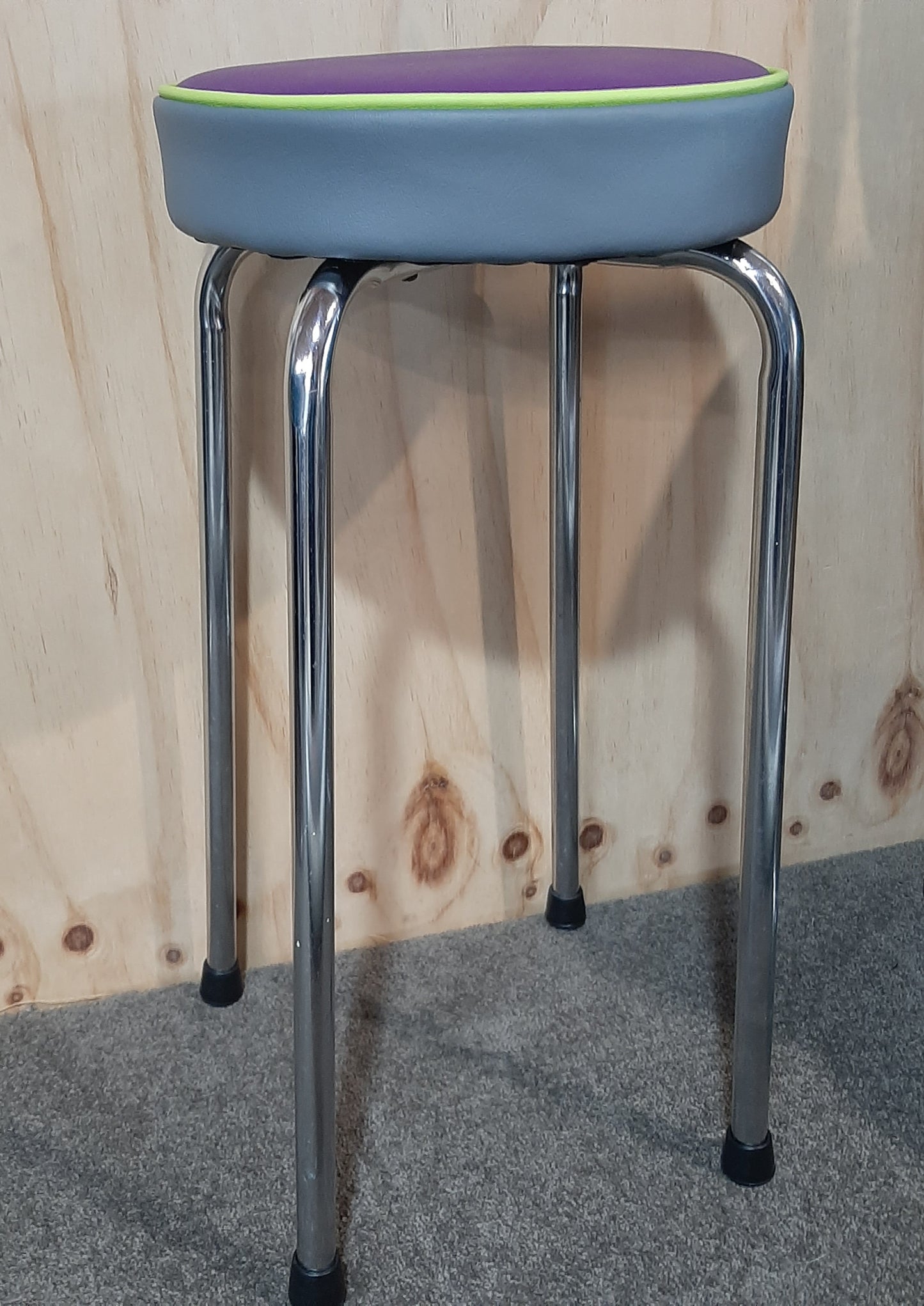 Retro Chrome Stool - Seat