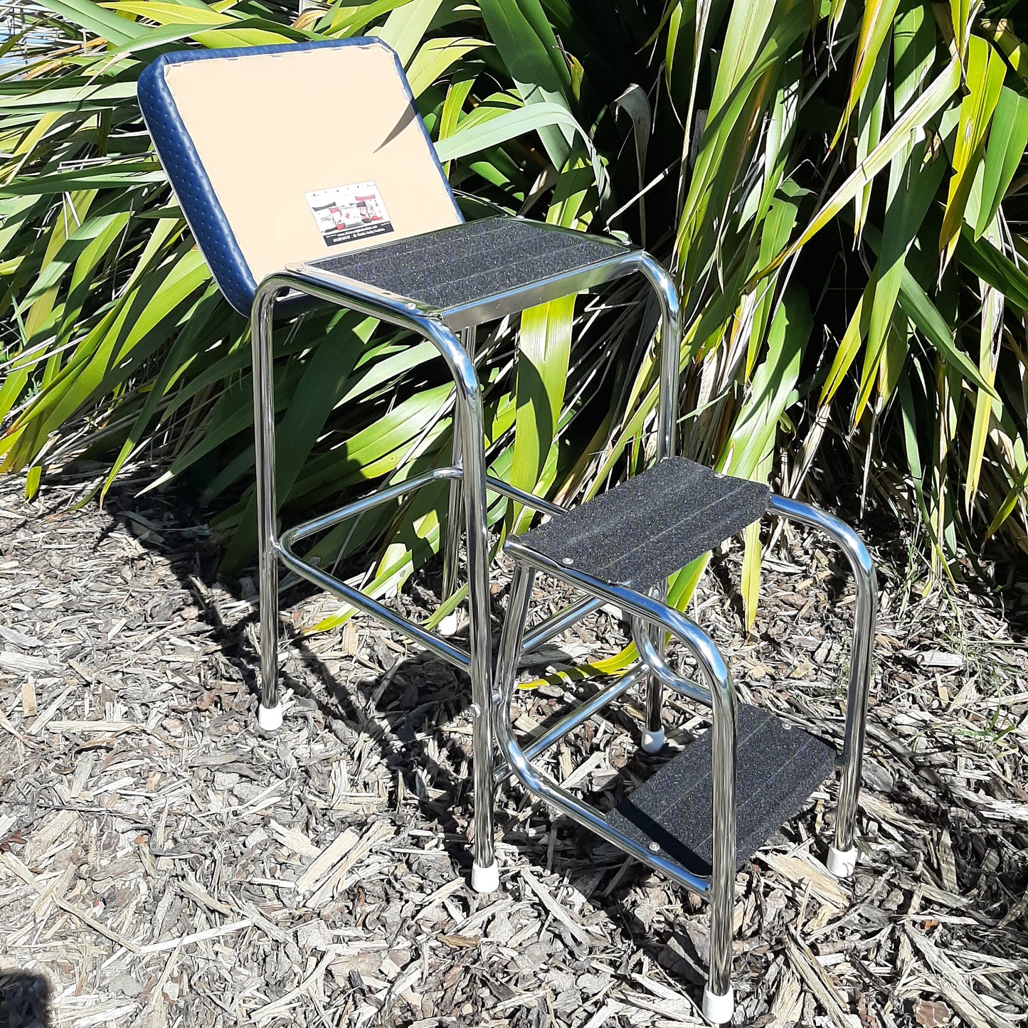 Retro Chrome Step Stool - Seat