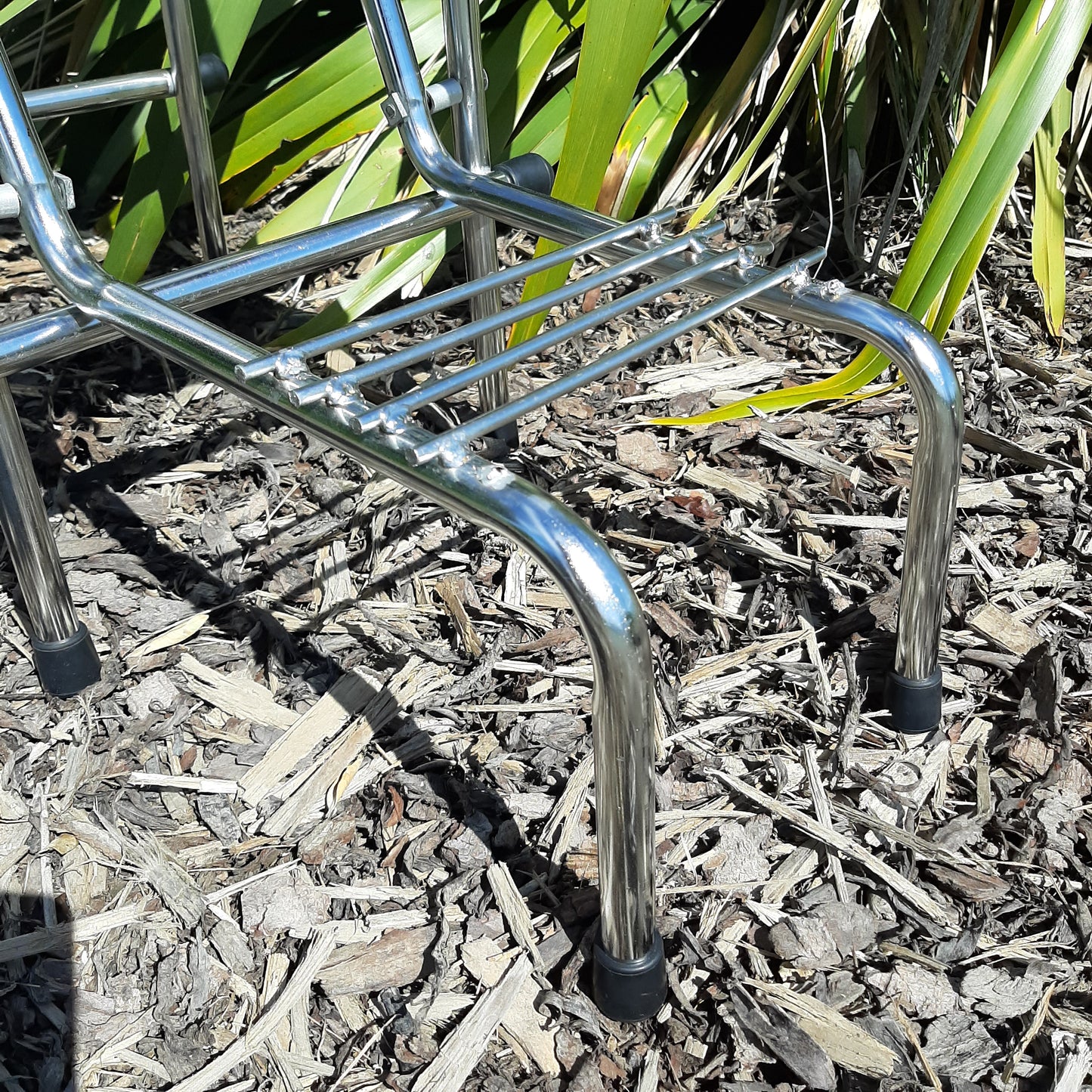 Retro Chrome Step Stool - Seat