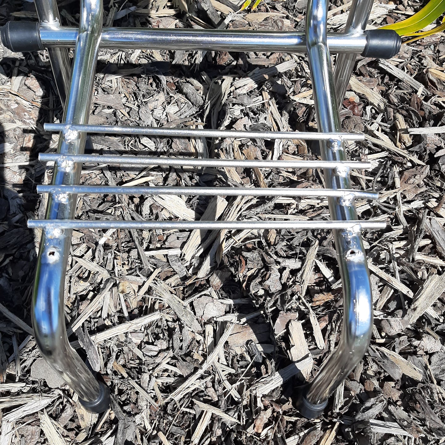 Retro Chrome Step Stool - Seat