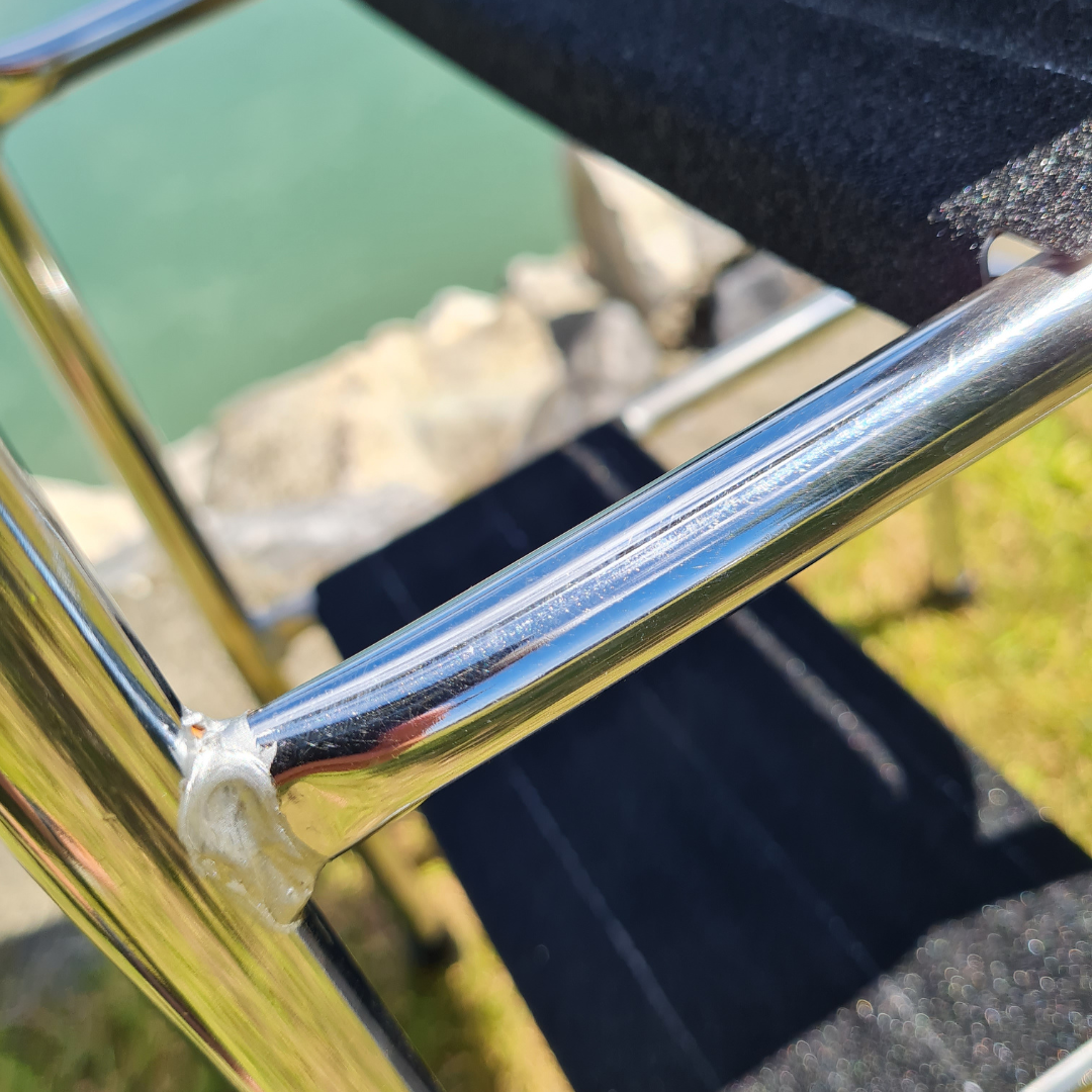Retro Chrome Step Stool - Seat
