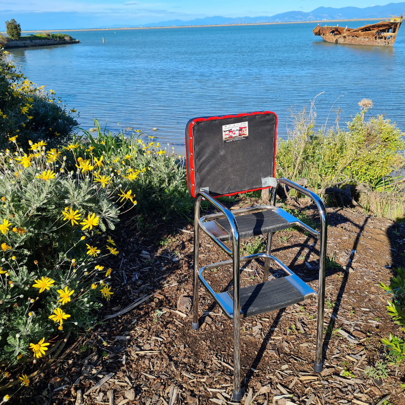 Retro Chrome Stool - Seat