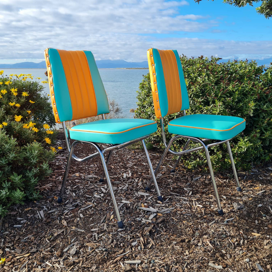 Retro Kitchen Chair's - High backed - Pair