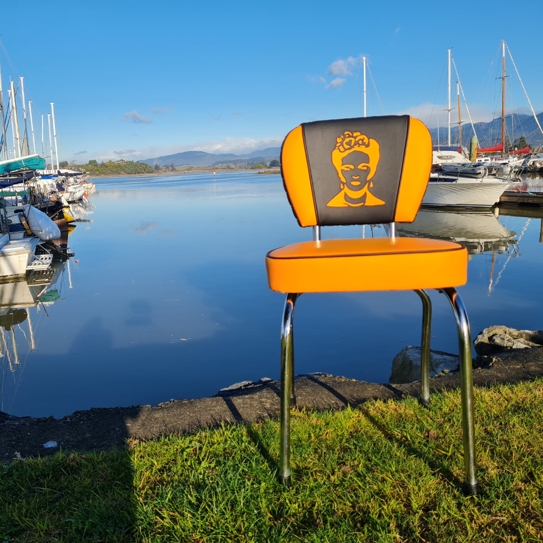 Retro Kitchen Chair - Frida Kahlo tribal design